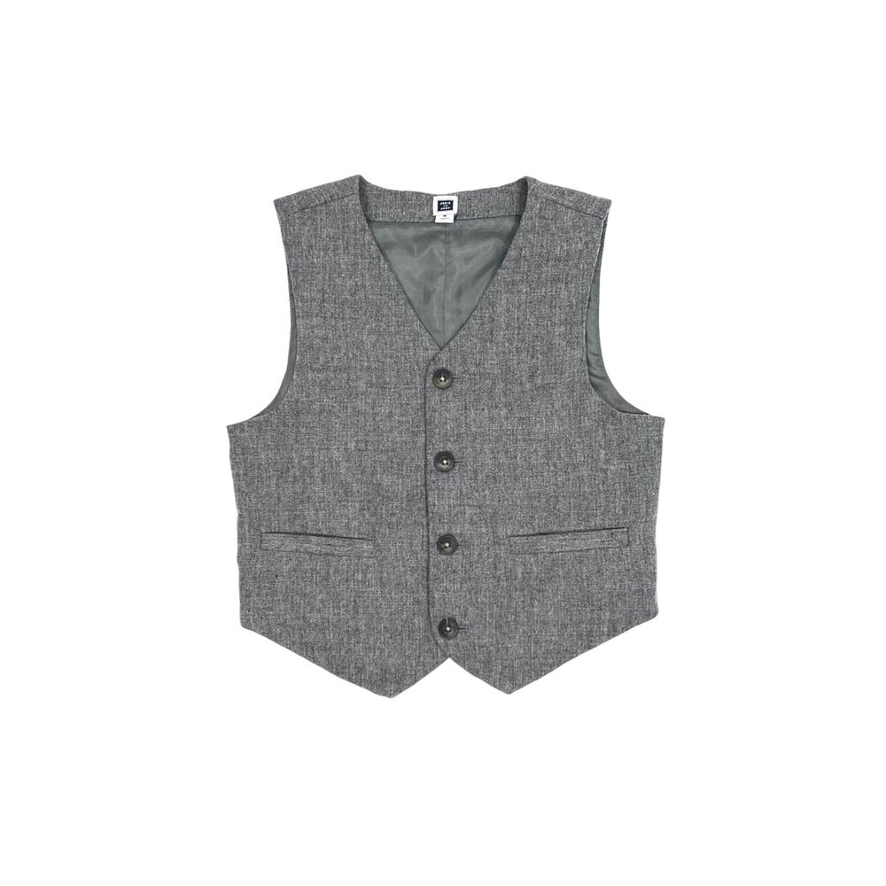 Janie and Jack Gray Tweed Dress Vest